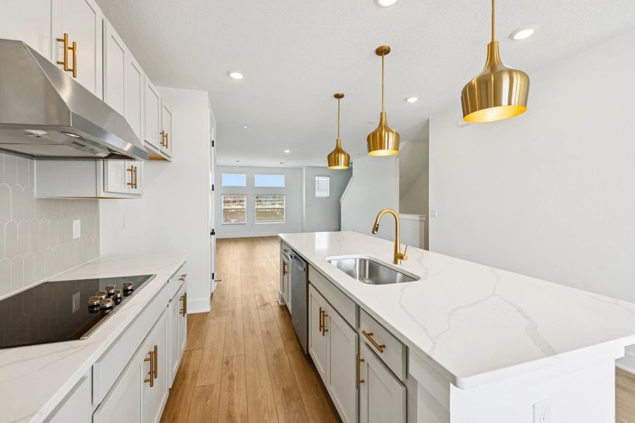 Furnished interior view inside a new home in Parkview at Hamlin, Winter Garden (Image 10).