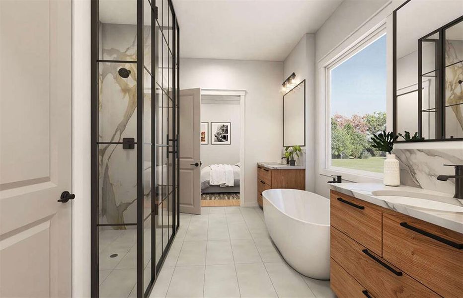 Furnished interior view inside a new home in Echo Grove, Poolville (Image 9).