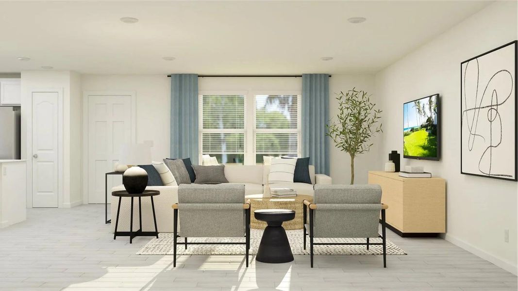 Furnished interior view inside a new home in Rancho Del Cielo, Jarrell (Image 3).