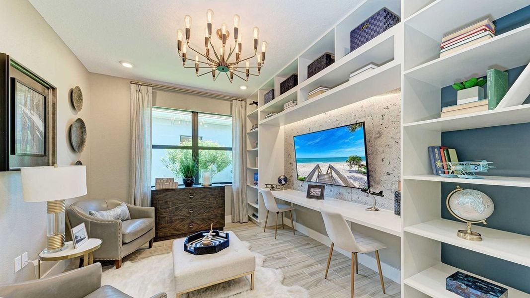 Den - Model shown is without Bonus Room