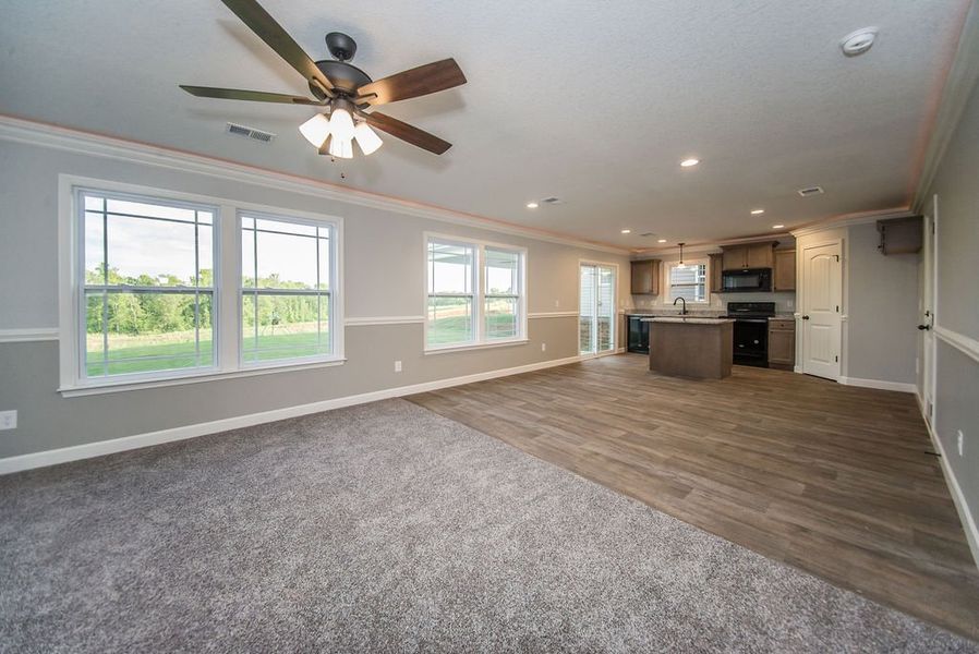 Representative unfurnished interior of a home built from the Heatherwood by Enchanted Homes in Arcadia Village, Spartanburg (Image 39).