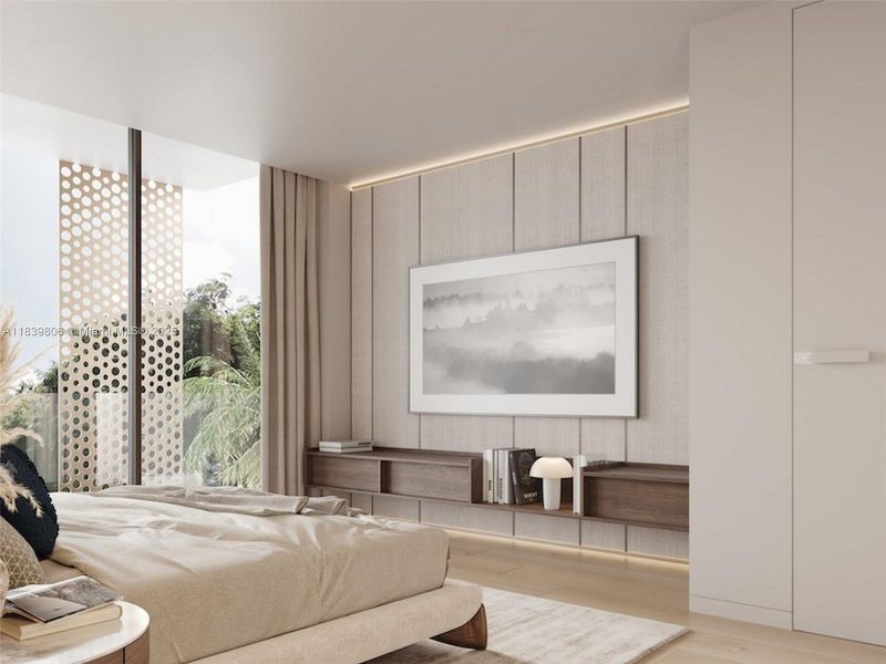 Furnished interior view inside a new home in , Miami Beach (Image 12).