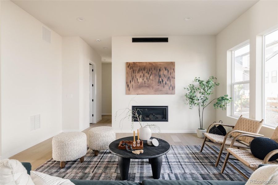 Furnished interior view inside a new home in Lyric at Ridgegate, Lone Tree (Image 13).