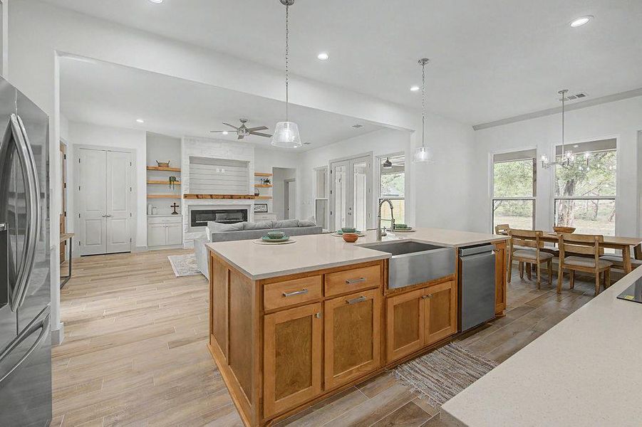 Furnished interior view inside a new home in , Wimberley (Image 34).