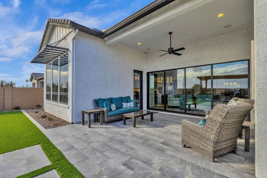 Representative exterior details of a home built from the Residence Twelve by Blandford Homes in Earnhardt Ranch, Chandler (Image 4).