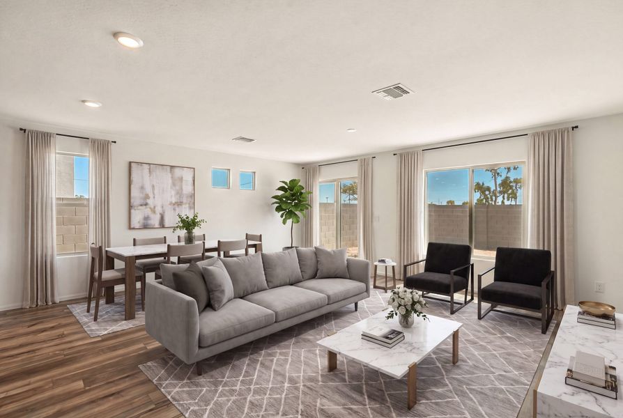 Furnished interior view inside a new home in Cross Creek Ranch, Coolidge (Image 8).