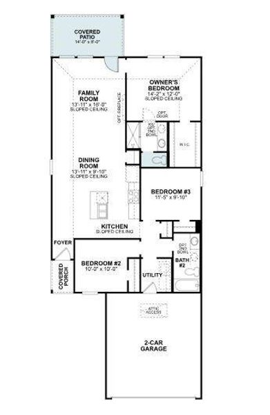 2D floor plan layout of this home in Meadow Park, Denton, TX (Image 3). 2D floor plan layout of this home in Meadow Park, Denton, TX (Image 3).