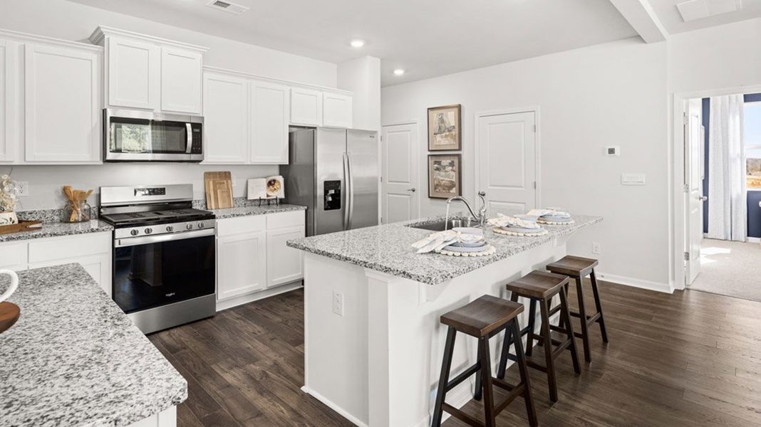 Representative furnished interior of a home built from the Belfort by D.R. Horton in The Abbey at Trolley Run Station, Aiken (Image 7). Representative furnished interior of a home built from the Belfort by D.R. Horton in The Abbey at Trolley Run Station, Aiken (Image 7).