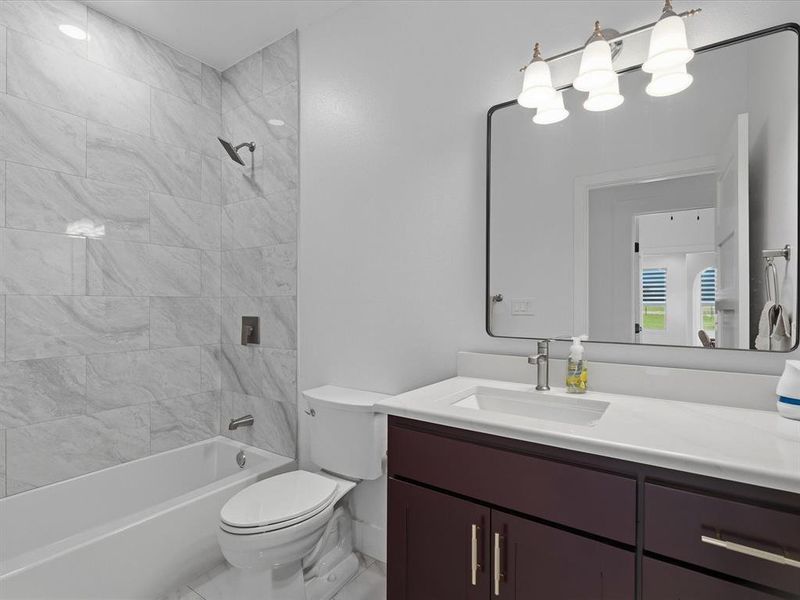 Furnished interior view inside a new home in , Krum (Image 10).