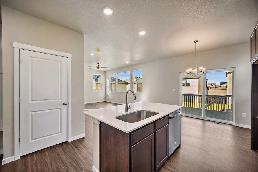 Furnished interior view inside a new home in Ridge at Lorson Ranch, Colorado Springs (Image 7).