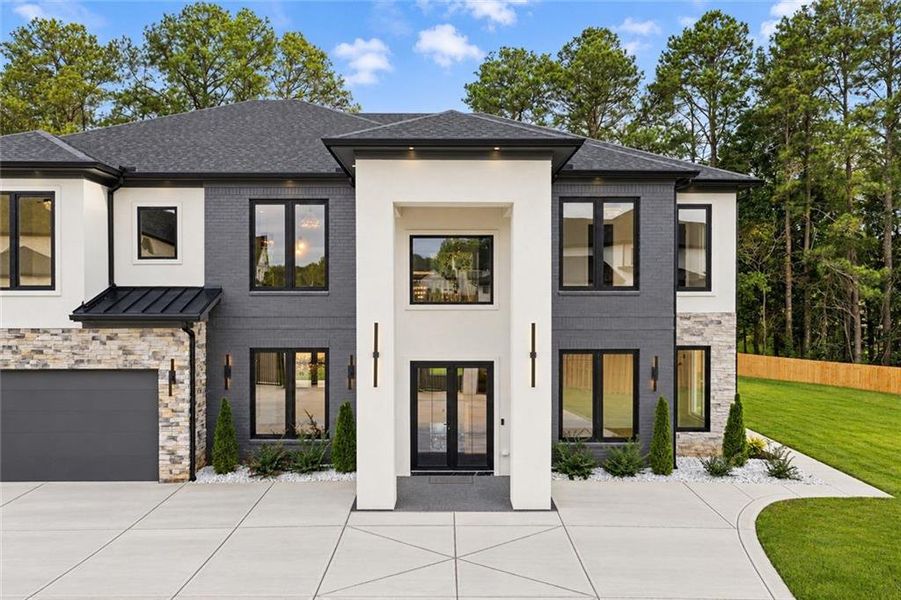 Front exterior of a new home in , Buford, GA, highlighting curb appeal (Image 30).