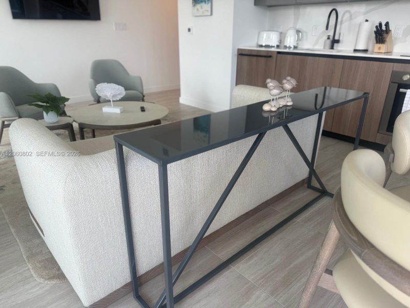 Furnished interior view inside a new home in , Miami Beach (Image 6).