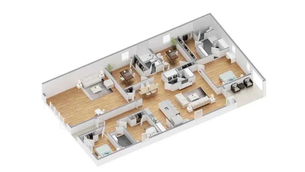 2D floor plan layout of this home in Hawthorne Ranch, Lakeland, FL (Image 3).