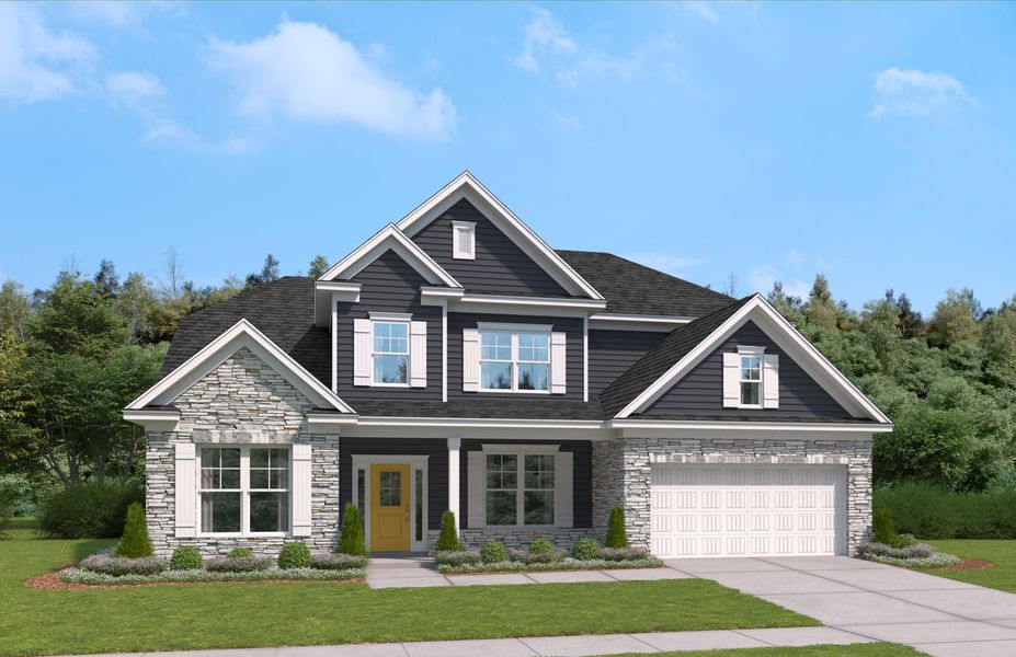 Front exterior of a home in the Parkers Summit community, located in Greer, SC (Image 12).