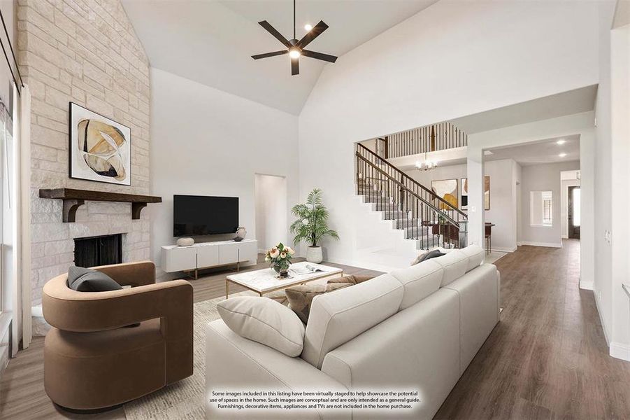 Furnished interior view inside a new home in Coyote Crossing, Godley (Image 11).