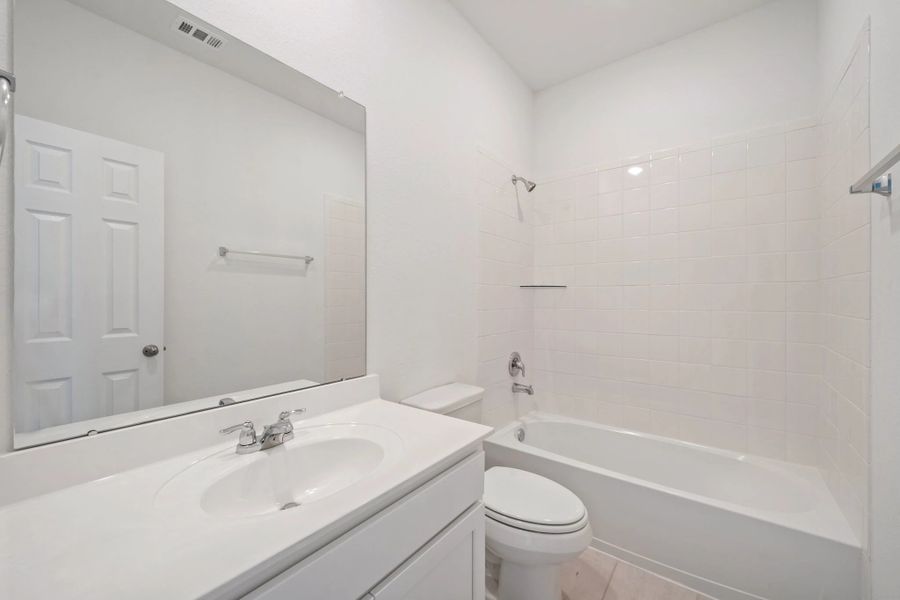 Third bath. Note: Sample product photo. Actual exterior and interior selections may vary by homesite. Photo may be virtually staged Third bath. Note: Sample product photo. Actual exterior and interior selections may vary by homesite. Photo may be virtually staged