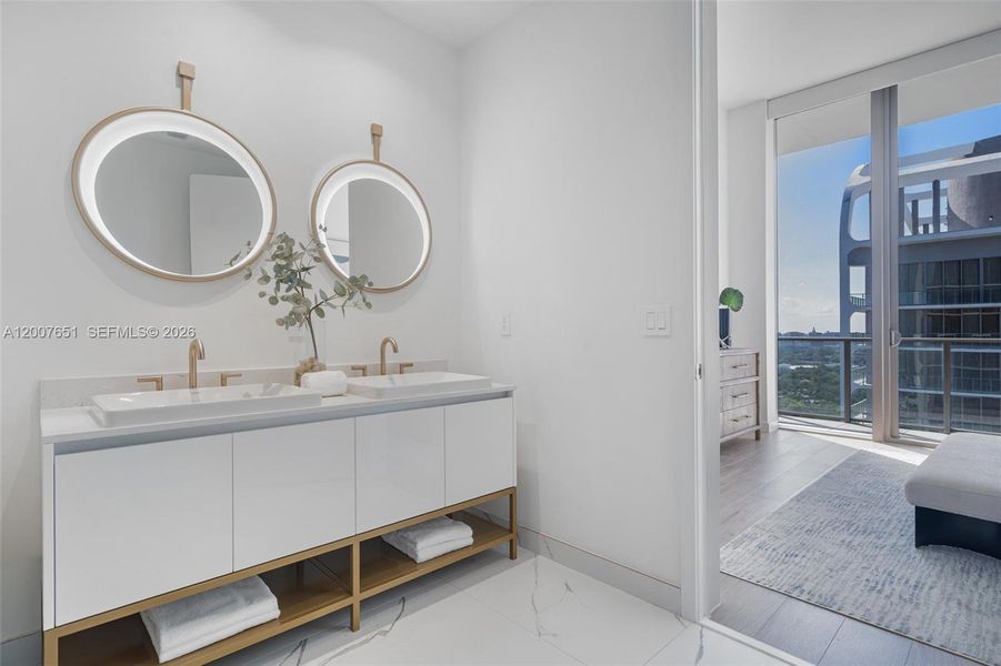 Furnished interior view inside a new home in , Miami (Image 27).