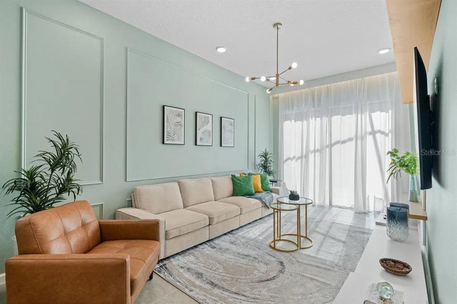 Furnished interior view inside a new home in , Orlando (Image 16). Furnished interior view inside a new home in , Orlando (Image 16).