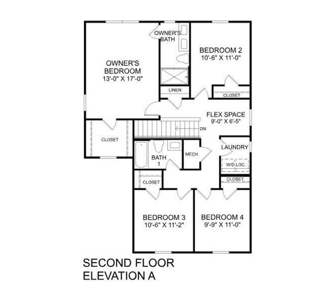 2D floor plan layout for the Sequoia by Ryan Homes in Bell Creek Single Family Homes, Winnabow, NC (Image 4). 2D floor plan layout for the Sequoia by Ryan Homes in Bell Creek Single Family Homes, Winnabow, NC (Image 4).