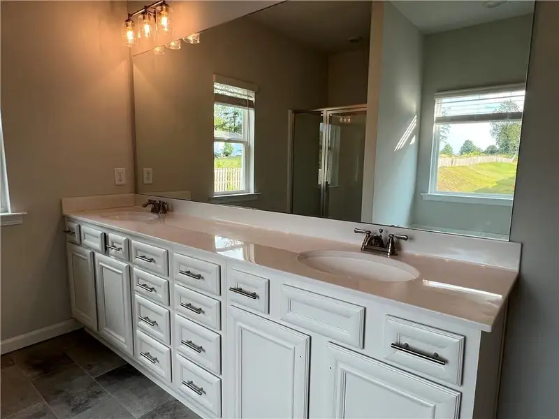 Furnished interior in a model home at The Village at Maple Street in Dawsonville (Image 4).