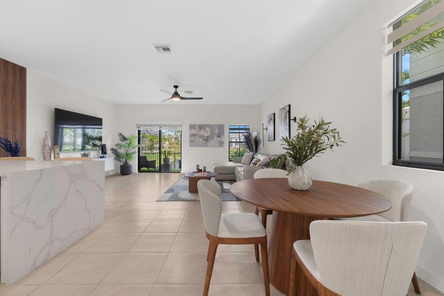 Furnished interior view inside a new home in , Pompano Beach (Image 16). Furnished interior view inside a new home in , Pompano Beach (Image 16).