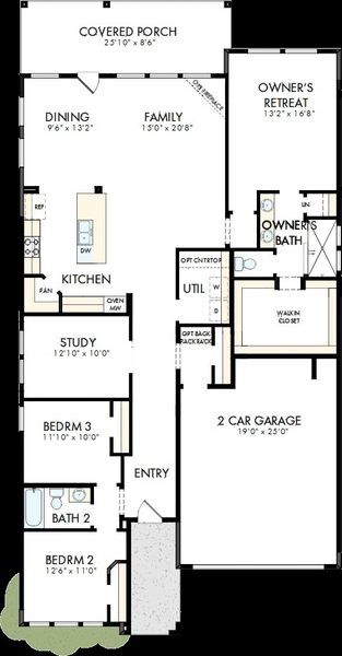 2D floor plan layout of this home in Davis Ranch 50', San Antonio, TX (Image 2). 2D floor plan layout of this home in Davis Ranch 50', San Antonio, TX (Image 2).