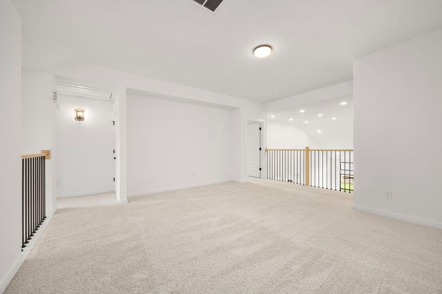 There are many added details to create different functions in this space. There are hall closets up stairs and downstairs for plenty of storage.