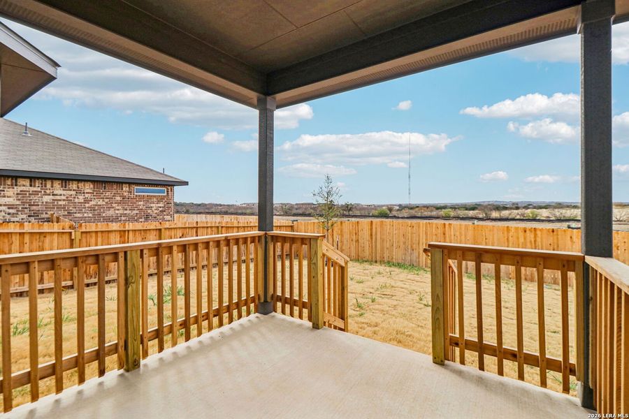 Exterior details and patio area of a home in Sagebrooke - Premier Series, San Antonio (Image 4).