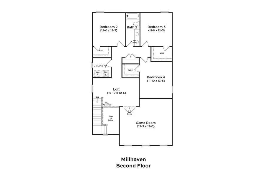 2D floor plan layout of this home in Sidney Creek Single Family, Zebulon, NC (Image 13). 2D floor plan layout of this home in Sidney Creek Single Family, Zebulon, NC (Image 13).