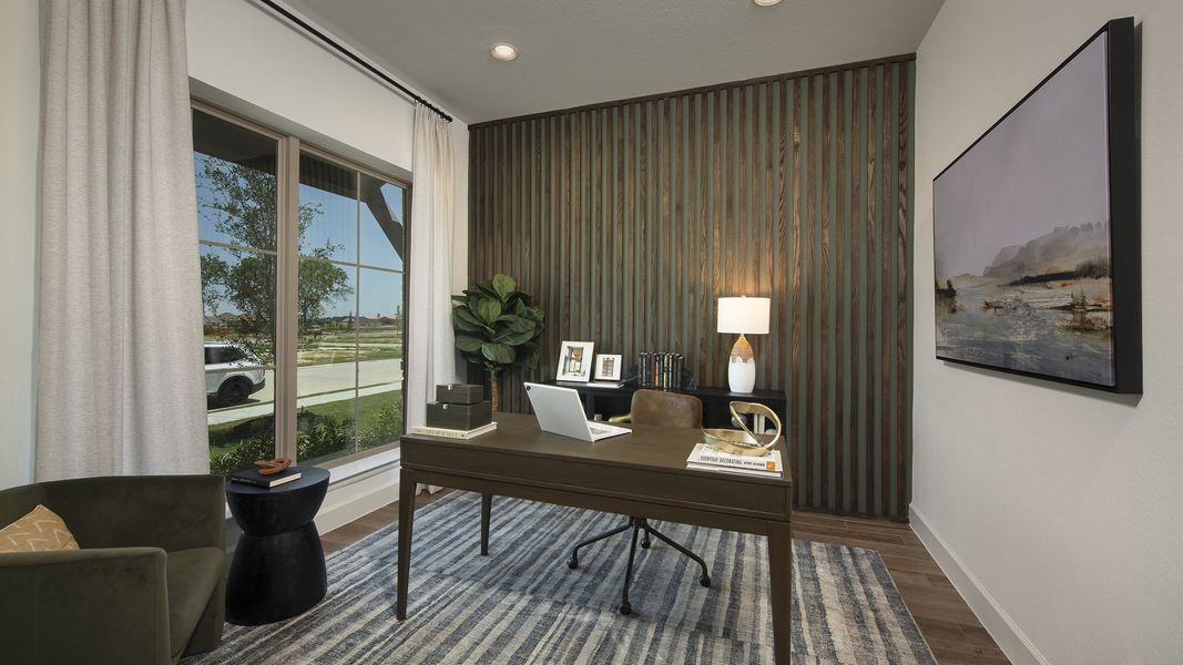 Representative furnished interior of a home built from the 2544W by Perry Homes in Grange 50', Katy (Image 3).