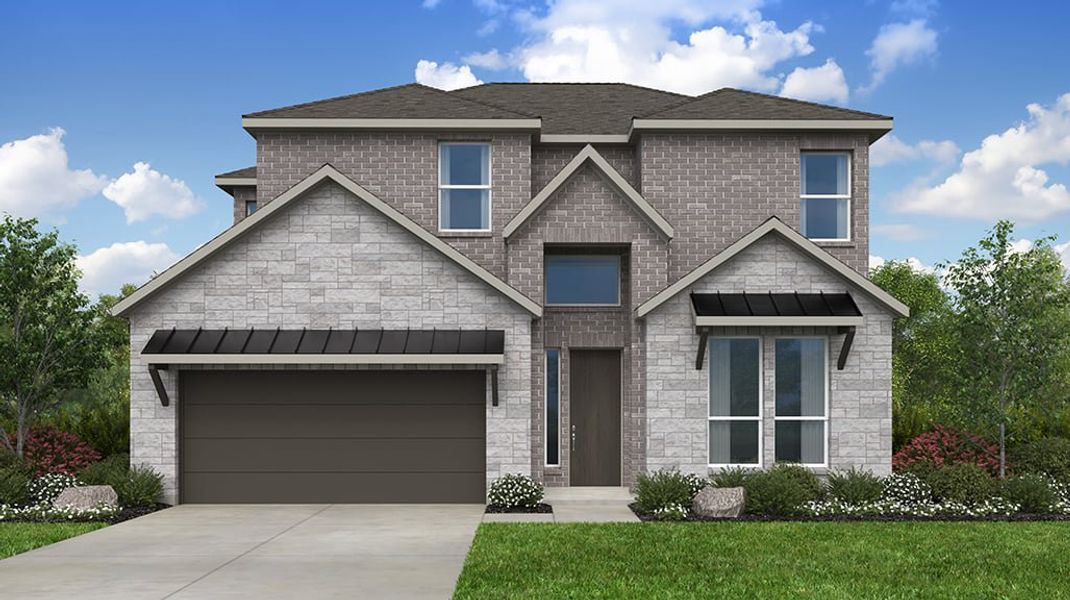Representative exterior photo of a completed home built from the Anderson by Taylor Morrison in Easton Park, Austin, TX (Image 25).