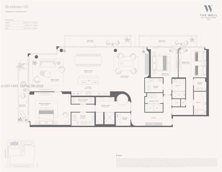 2D floor plan layout of this home in , Bay Harbor Islands, FL (Image 5).