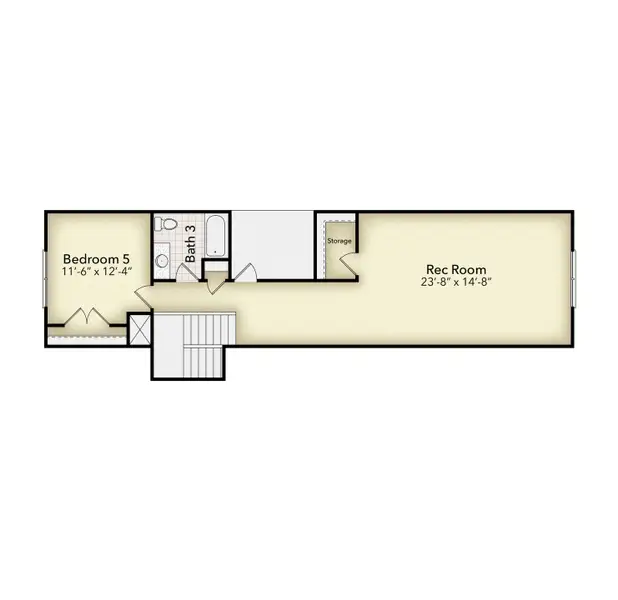 2D floor plan layout for the 3040 by Adams Homes in McNeely Farms, Mount Ulla, NC (Image 4).