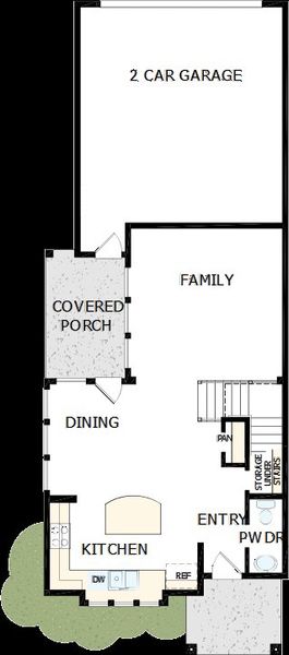 2D floor plan layout of this home in Indigo 35’ Homesites, Richmond, TX (Image 4).
