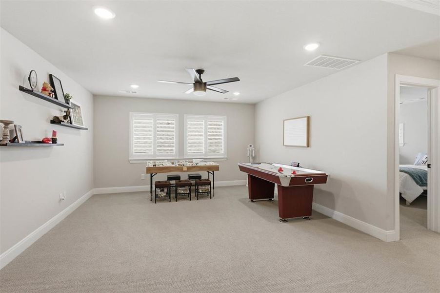 game room, play room or flex space upstairs game room, play room or flex space upstairs