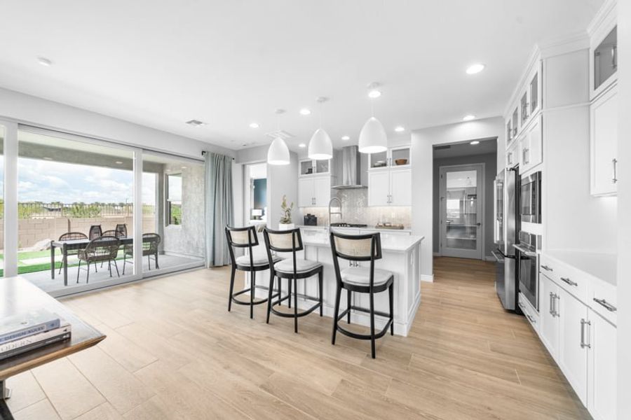 Representative furnished interior of a home built from the Sedona by Taylor Morrison in Ovation at Meridian 55+, Queen Creek (Image 11). Representative furnished interior of a home built from the Sedona by Taylor Morrison in Ovation at Meridian 55+, Queen Creek (Image 11).