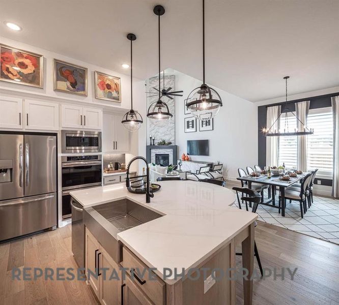 Furnished interior view inside a new home in Star Trail: 55ft. lots, Prosper (Image 28). Furnished interior view inside a new home in Star Trail: 55ft. lots, Prosper (Image 28).