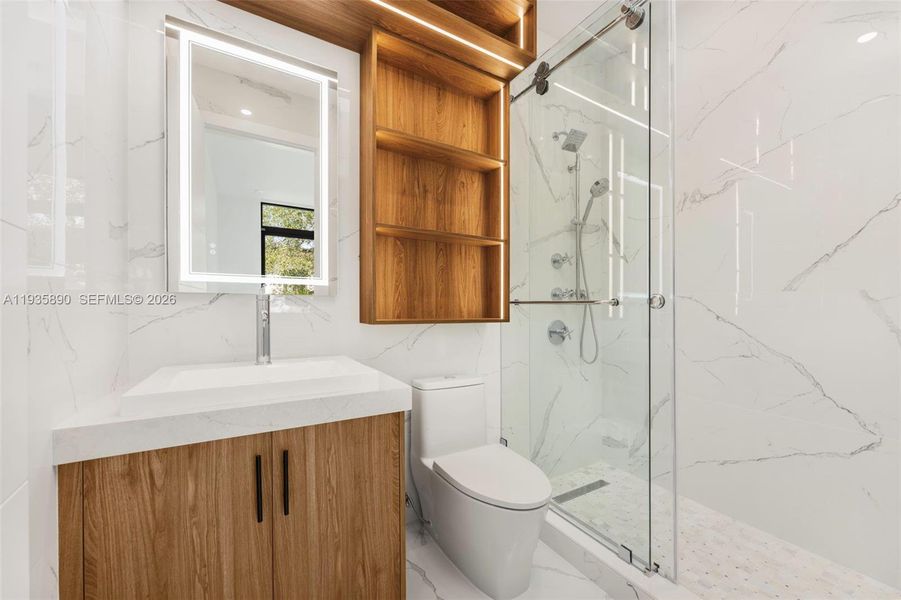 Furnished interior view inside a new home in , South Miami (Image 44).