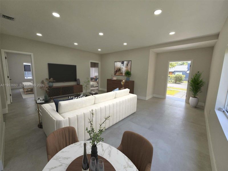 Furnished interior view inside a new home in , Miami (Image 30).