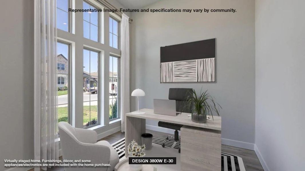 Furnished interior view inside a new home in Valencia 60', Manvel (Image 9). Furnished interior view inside a new home in Valencia 60', Manvel (Image 9).