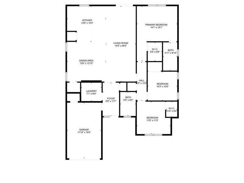 2D floor plan layout of this home in , Sulphur Springs, TX (Image 5). 2D floor plan layout of this home in , Sulphur Springs, TX (Image 5).