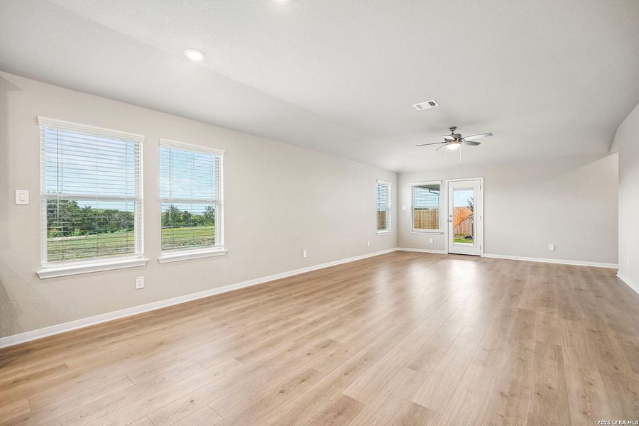 Spacious, unfurnished interior of a new home in Legendary Trails - Premier Series, Cibolo (Image 44). Spacious, unfurnished interior of a new home in Legendary Trails - Premier Series, Cibolo (Image 44).