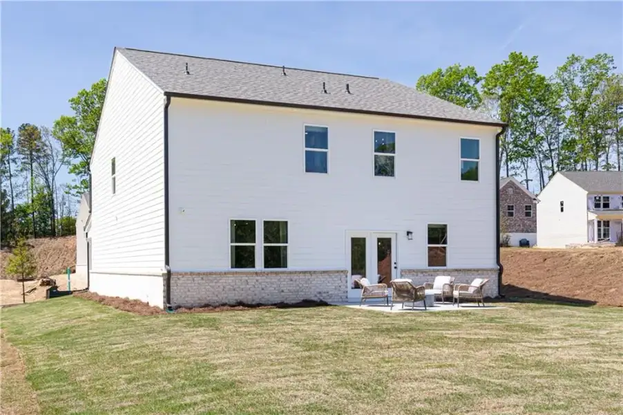 Exterior details and patio area of a home in Croftside Single Family Homes, Powder Springs (Image 27). Exterior details and patio area of a home in Croftside Single Family Homes, Powder Springs (Image 27).