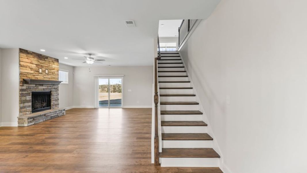 Representative unfurnished interior of a home built from the Crestone by D.R. Horton in Blue Ridge Trail, Fountain Inn (Image 22).