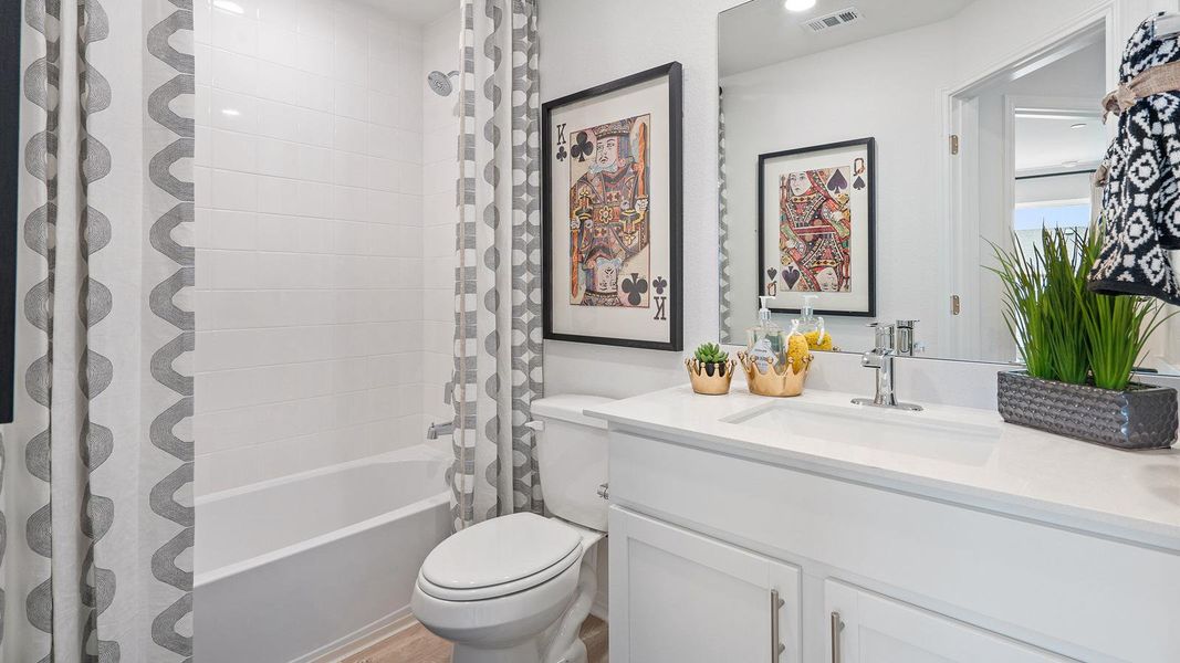Furnished interior view inside a new home in Avery Centre, Round Rock (Image 24).