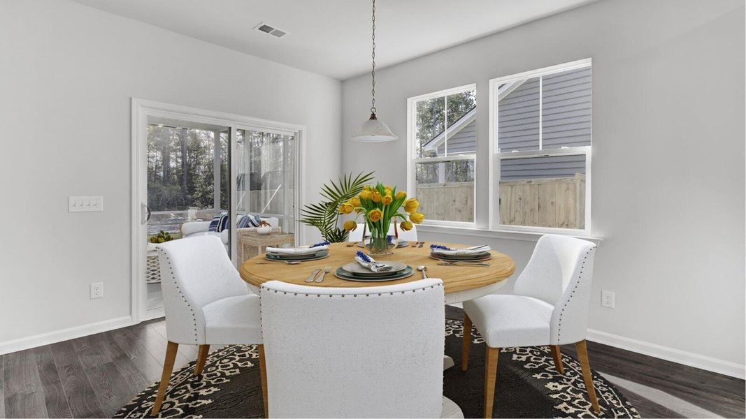 Furnished interior view inside a new home in Sweetgrass at Summers Corner, Summerville (Image 4). Furnished interior view inside a new home in Sweetgrass at Summers Corner, Summerville (Image 4).