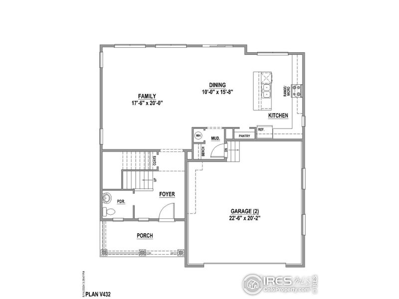 2D floor plan layout of this home in Barefoot Lakes, Longmont, CO (Image 18).