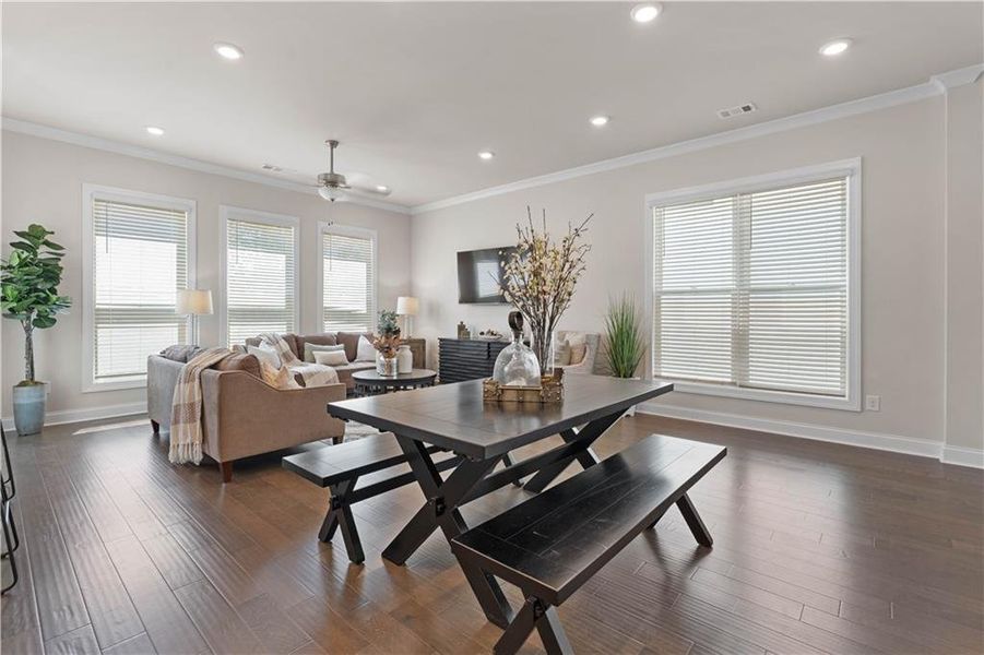 Furnished interior view inside a new home in Palisades Single Family, Cumming (Image 12).