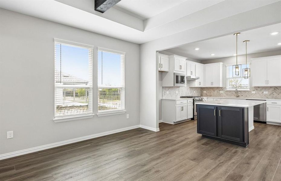 Spacious kitchen area