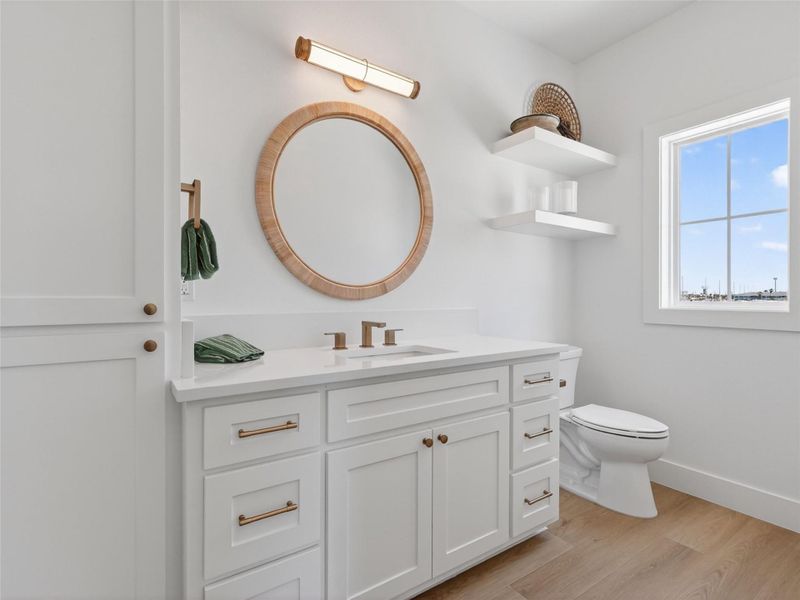 Furnished interior view inside a new home in , Port Aransas (Image 35).